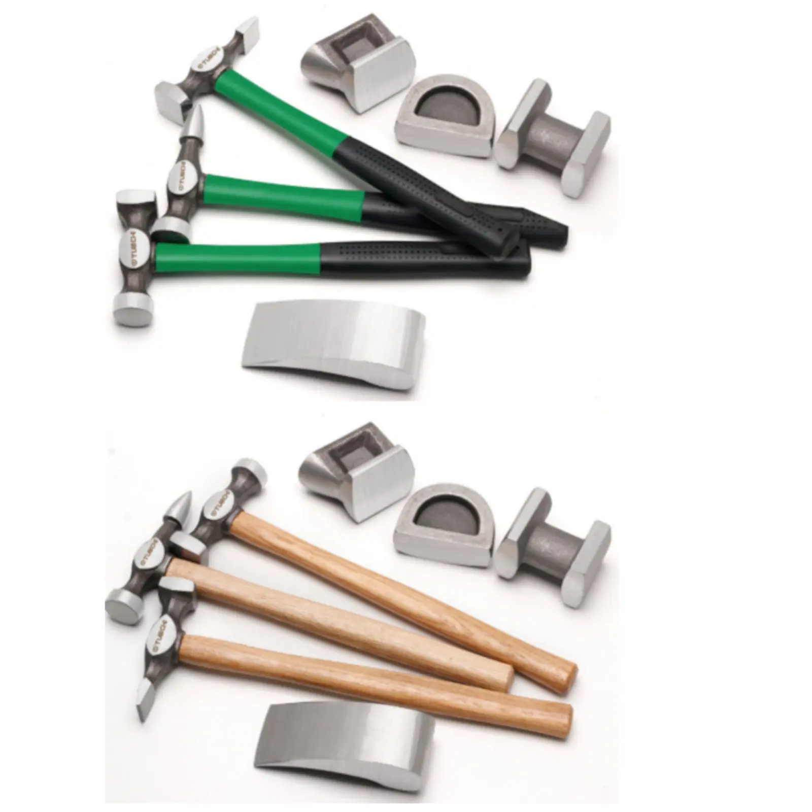 7 Pieces Auto Body Hammer Set Wood Handle Panel Beating Tool Kit Damage Repair Hammer Set Heavy Duty Sheet Metal Shaping Kit view 2