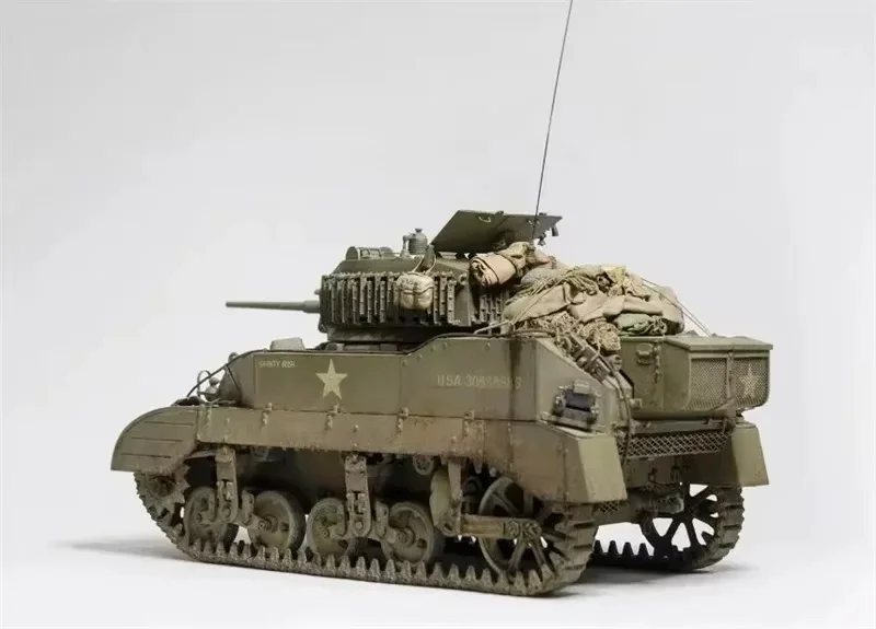 G2080 Coolbank Modello Usa M5a1 Stuart Carro Armato di Controllo Remoto Giocattolo Militare Simulazione Carro Armato Giocattolo Modello Per Bambini Giocattolo di Montaggio Regalo