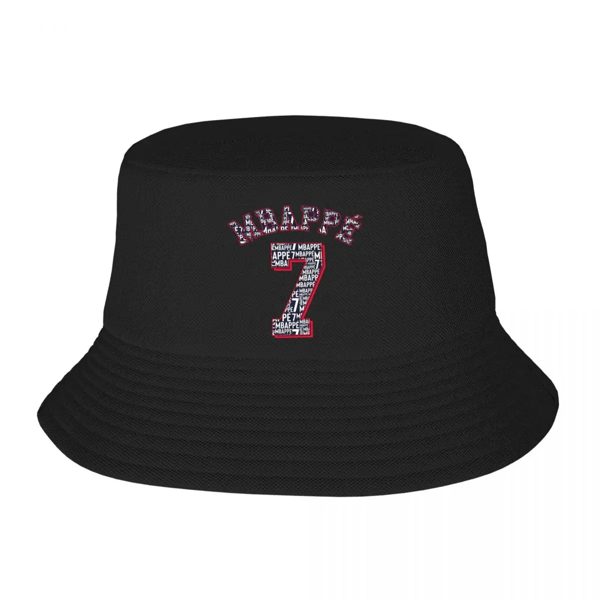 Custom Soccer Gift Mbappe 7 Logo Bucket Hat for Men Women Print Football Lover Summer Beach Sun Camping Cap