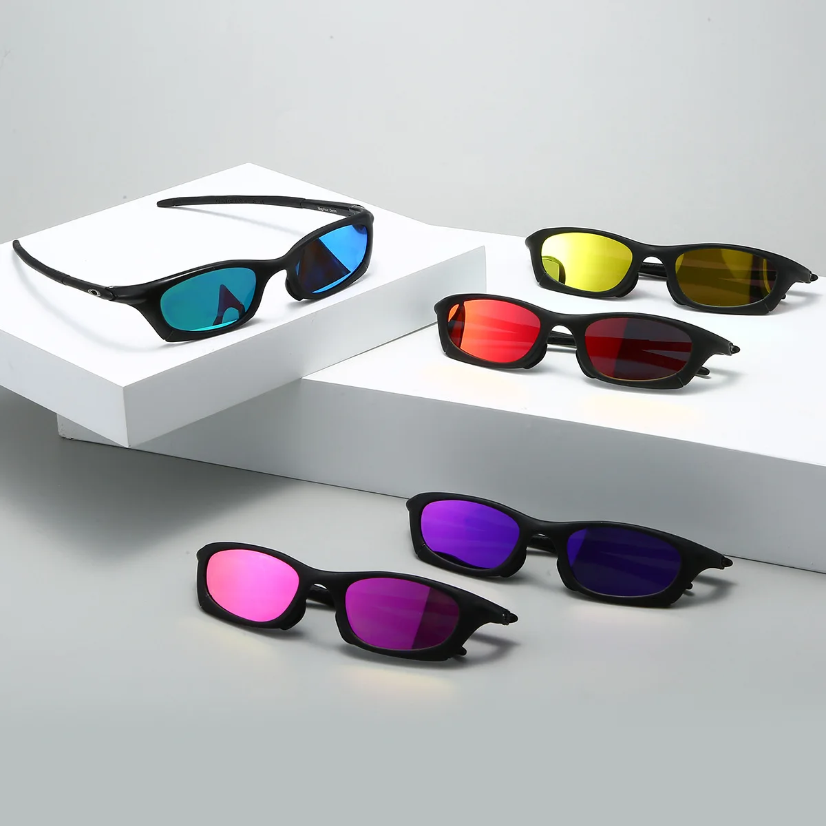 Black Frame Square Polarized Sunglasses UV400 Outdoor Sports Cycling Sun Glasses Unisex Driving Fishing Eyewear Shades