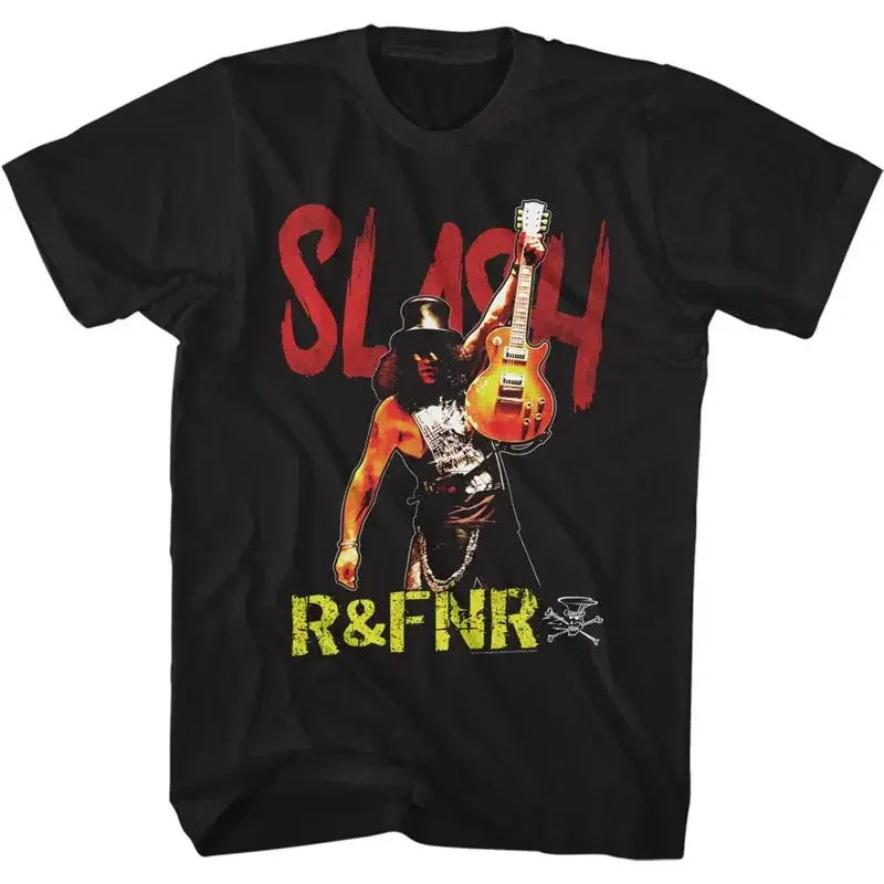 Slash Rocking Out R FNR Men's T Shirt Heavy Metal Music Merch