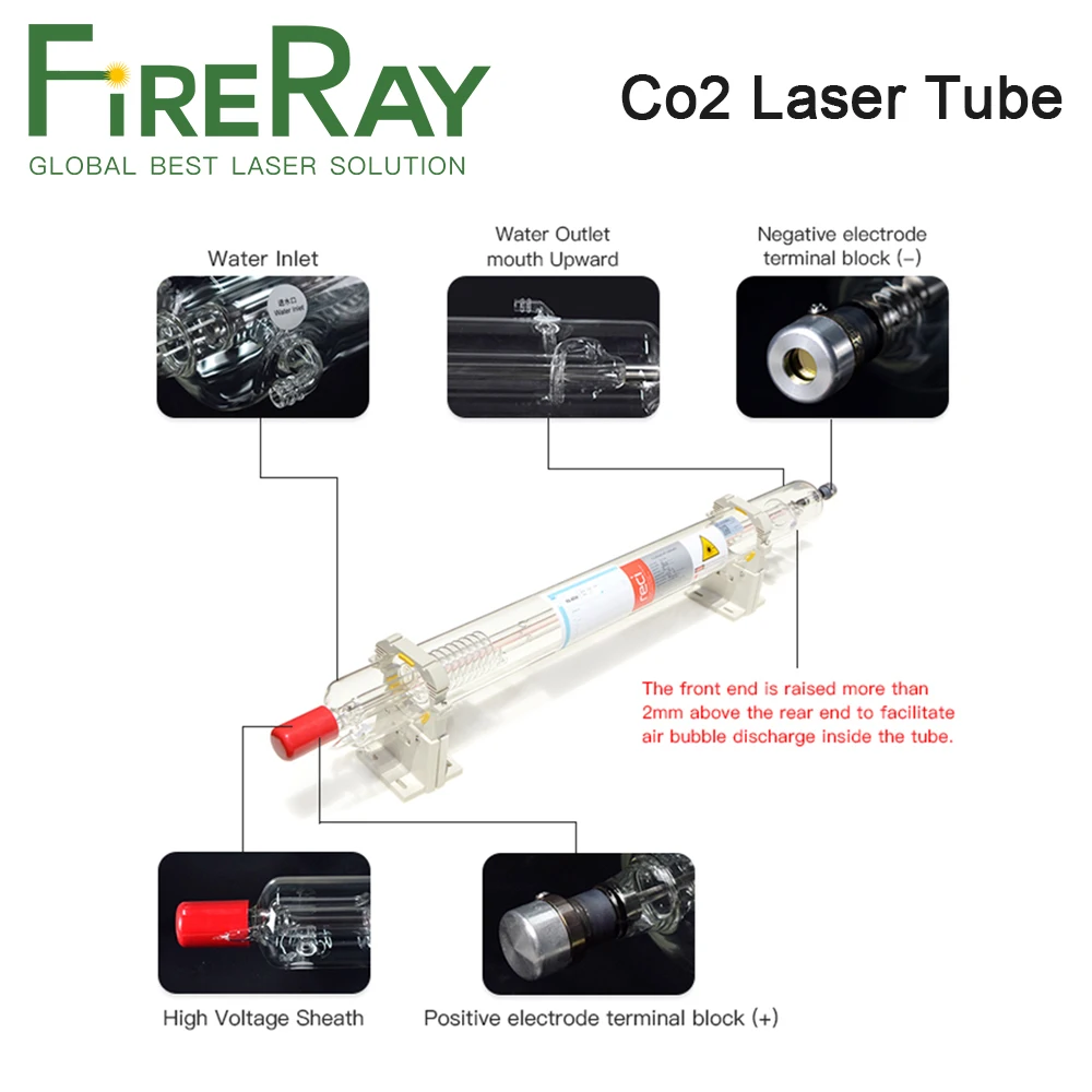 FireRay Reci W4 T4 100 Вт Co2 лазерная трубка диаметром 80 мм 65 мм длина 1400 мм для Co2 лазерной гравировальной резки S4 Z4