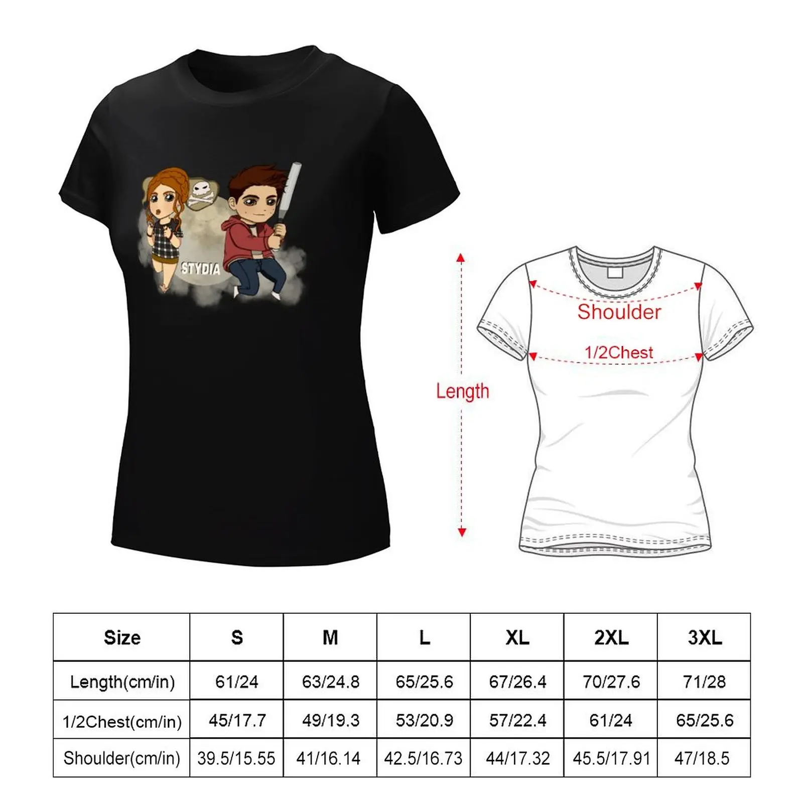 Stydia T-Shirt Atasan Wanita Baju kaus grafis pakaian estetika kemeja olahraga untuk wanita longgar