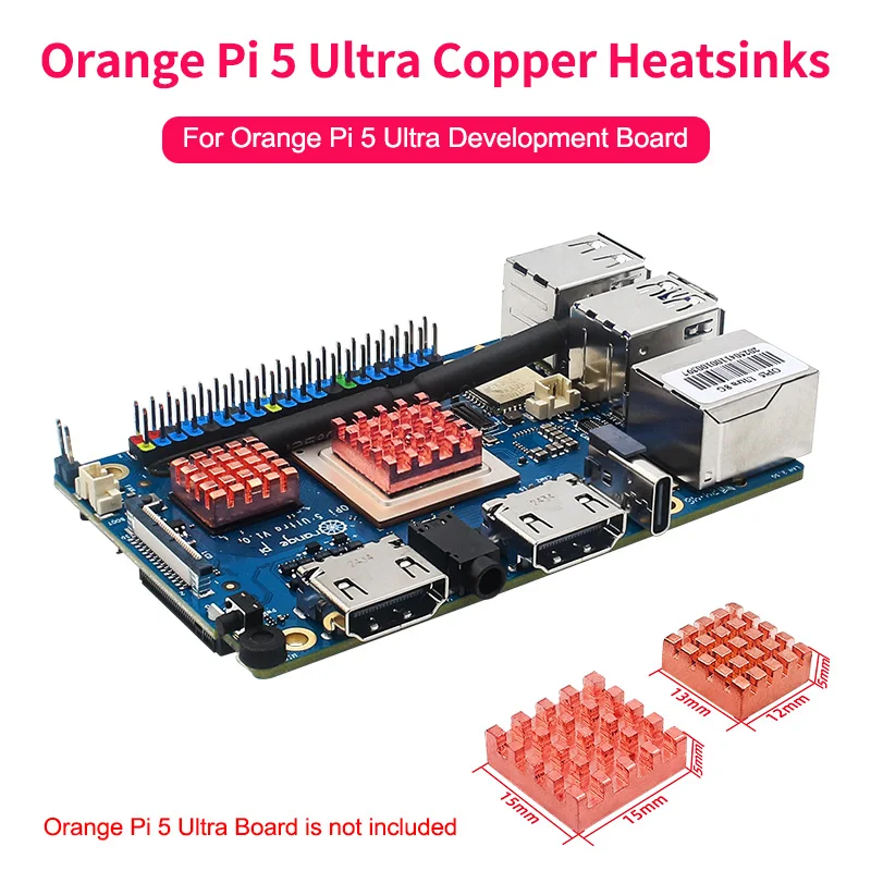 Orange Pi 5 Ultra Copper Heatsink Metal Radiator Passive Cooling Pad Copper for OPi 5 Ultra Development Board