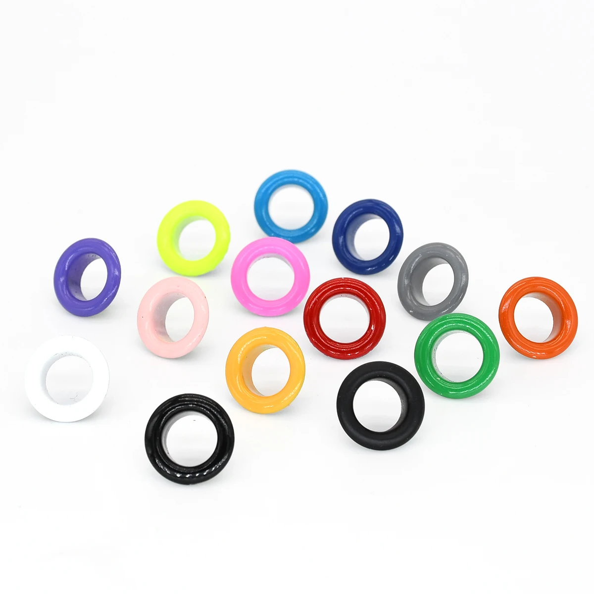 100sets/pack Colored Eyelets Grommets with Washer Inner 6mm Round Hole Eye Rings for Shoes Bag Clothing Belt Hat Scrapbooking