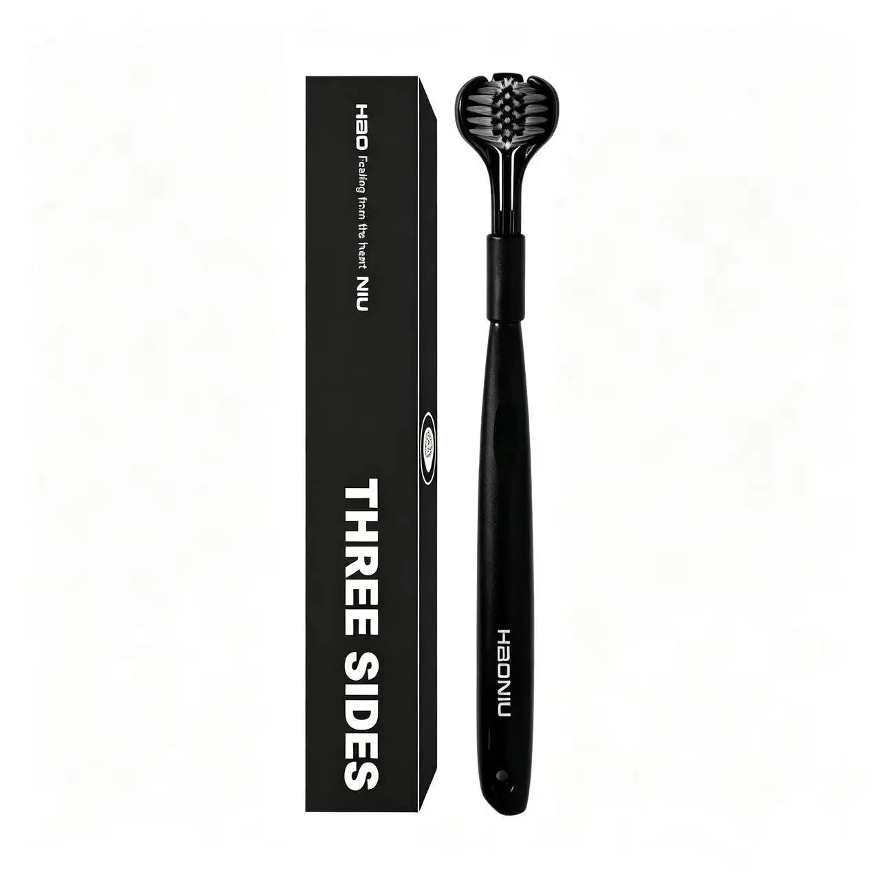 3-Sided Ergonomic Toothbrush, Soft Snow Velvet Bristles for All-Round Teeth Cleaning