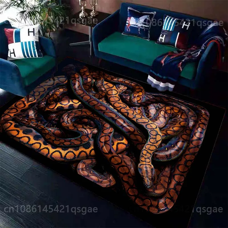 1PC Snake Viper Python HP Pattern Rug Carpets Bedroom Living Room Bathroom Mat Creative Door Mat Cloakroom Home Decor Area Rug