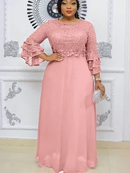 女性のためのシルクシフォンスパンコールロングドレス,エレガントなイブニングドレス,アフリカのダシキの衣装,パーティードレスと誕生日のドレス,婦人服,豪華でエレガントなダシキ