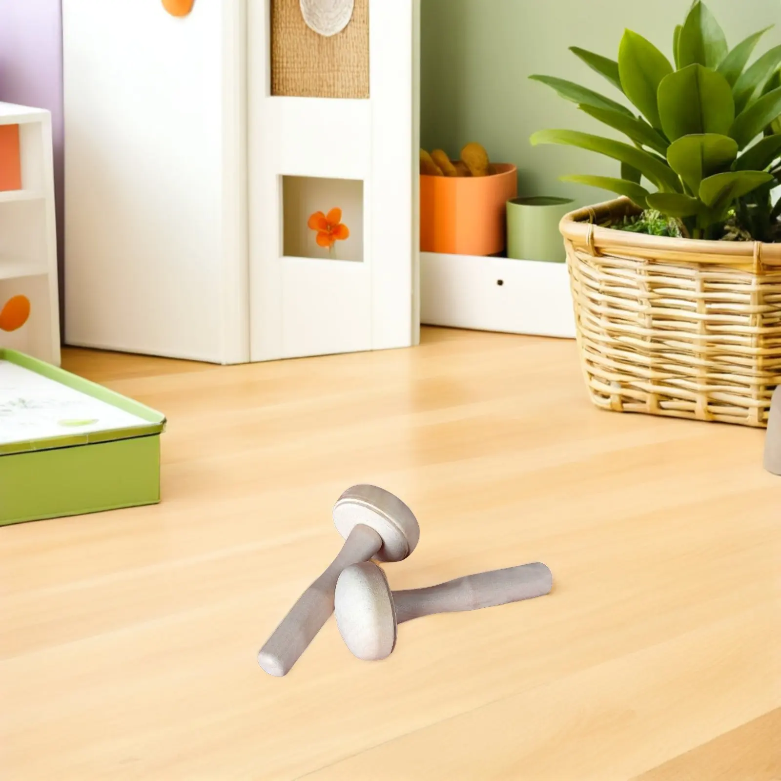 Set di 10 Rulli a Fungo in Legno per Stampa a Rilievo, Strumenti per Progetti Artistici Fai-da-Te per Bambini, Bordi Sicuri e Lisci