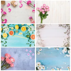 Pink Flower Petals Gift Keyboard Photo Backgrounds Vinyl Cloth Backdrop for Children Lovers Valentines Day Wedding Photophone