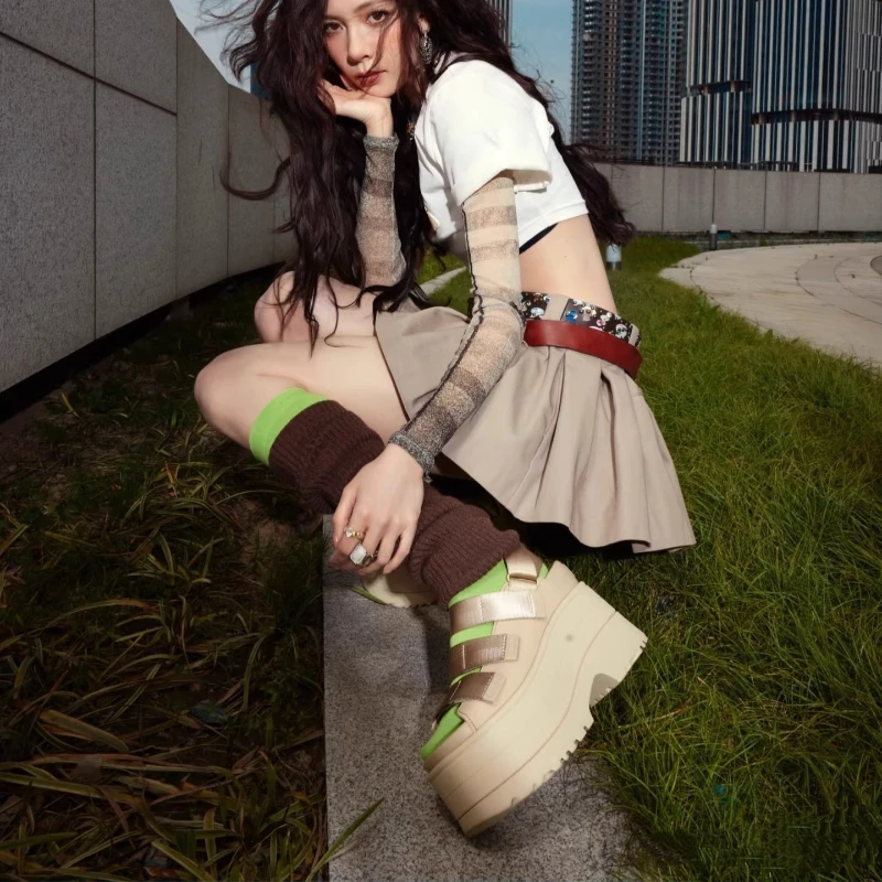 Women Summer High high heels S - Women'S Fashion Velcro Sneakers 评论和价格