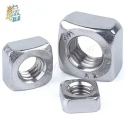 20-50Pcs DIN557 GB39 M3 M4 M5 M6 M8 304 Stainless Steel Square Nuts
