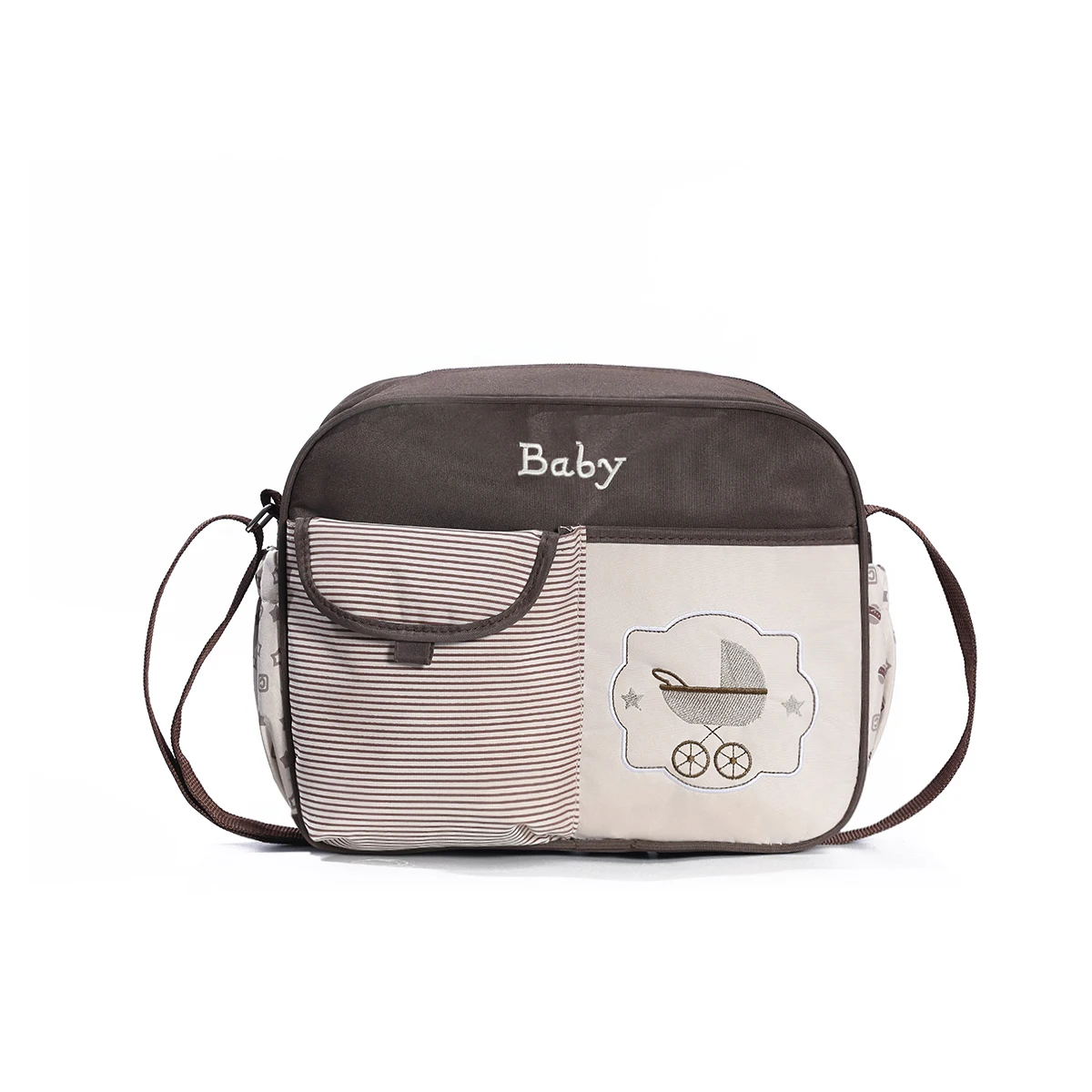 New Fashionable Cartoon Printed One Shoulder Diagonal Crossing Mommy Bag Multi Functional Travel Diaper Bag
