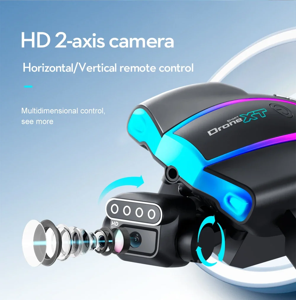 New XT105 GPS Return RC Drone: 5G WiFi FPV, 360° Laser Obstacle Avoidance, 8K HD Dual Camera & Brushless Motor Quadcopter