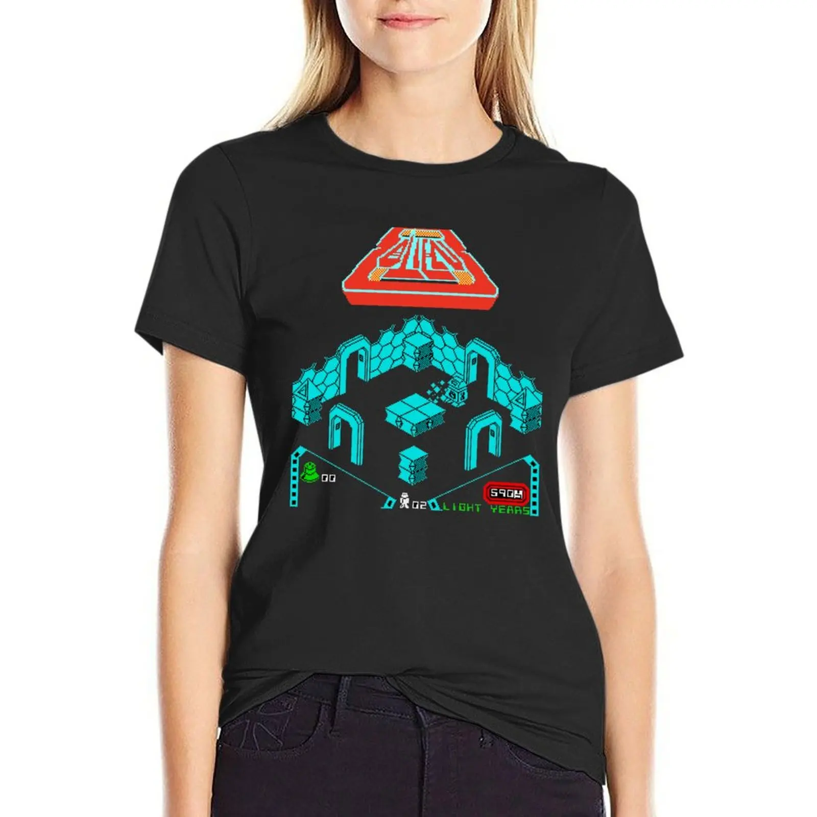 

Alien 8 retro T-Shirt kawaii clothes tops cute clothes funny black t-shirts for Women