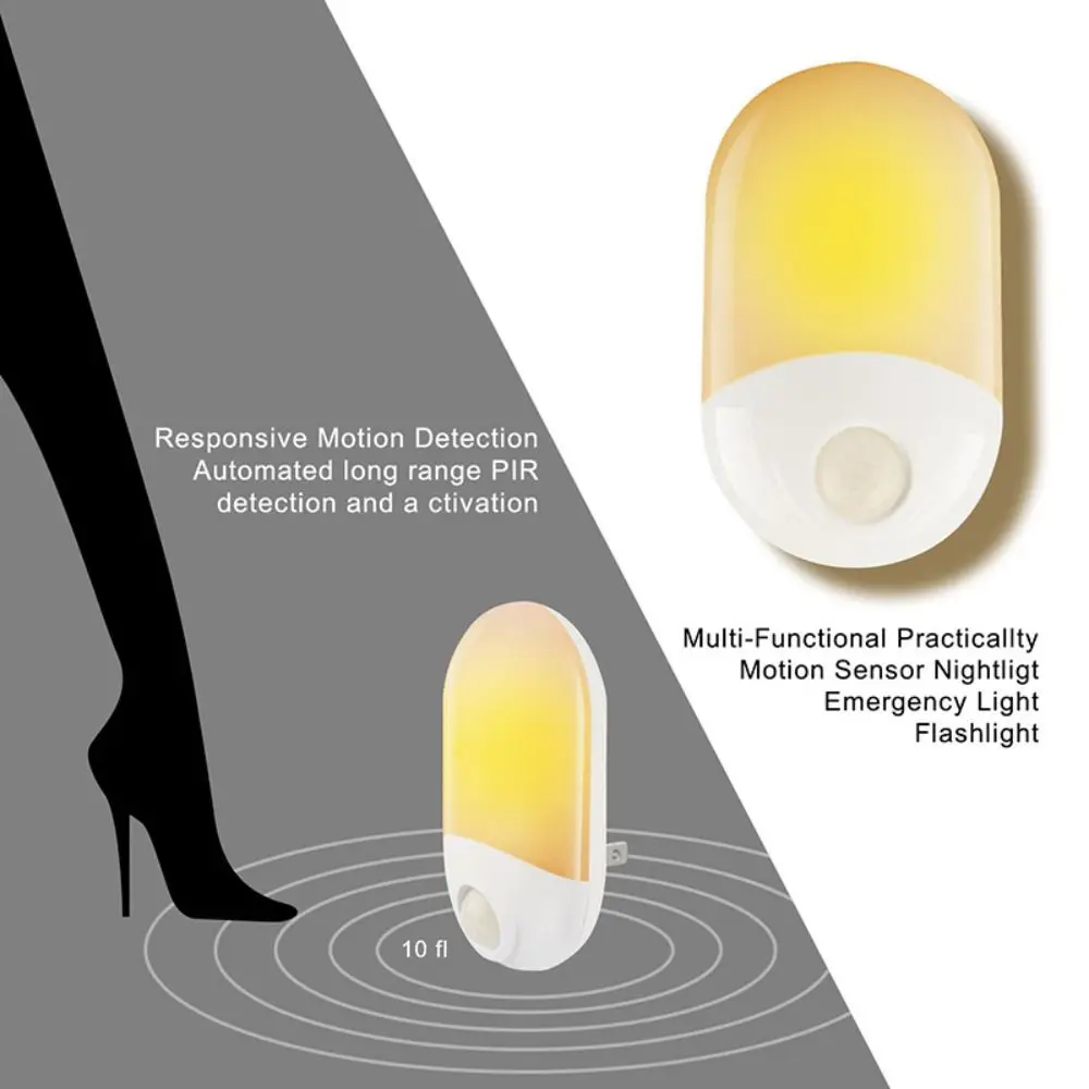 

With Smart Sensors LED Plug-in Night Light ABS Gentle Illumination Baby Eye Sleep Light Desktop Decor Night Lamp