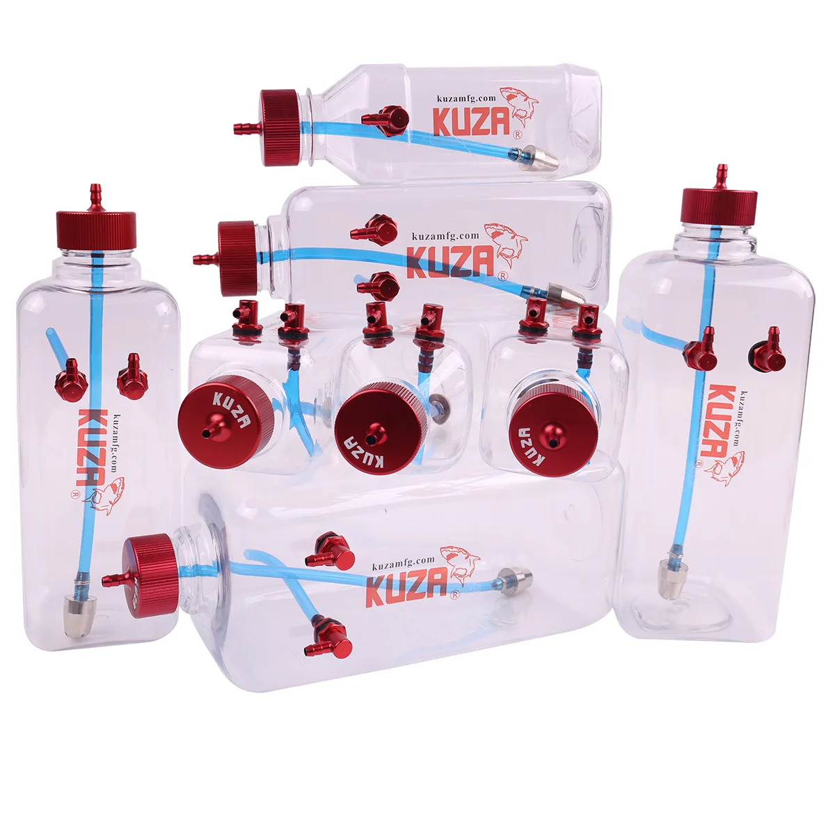 KUZA (Tiger Shark) new transparent fuel tank V2 version (oil nozzle upgraded to CNC anode aluminum oil nozzle)