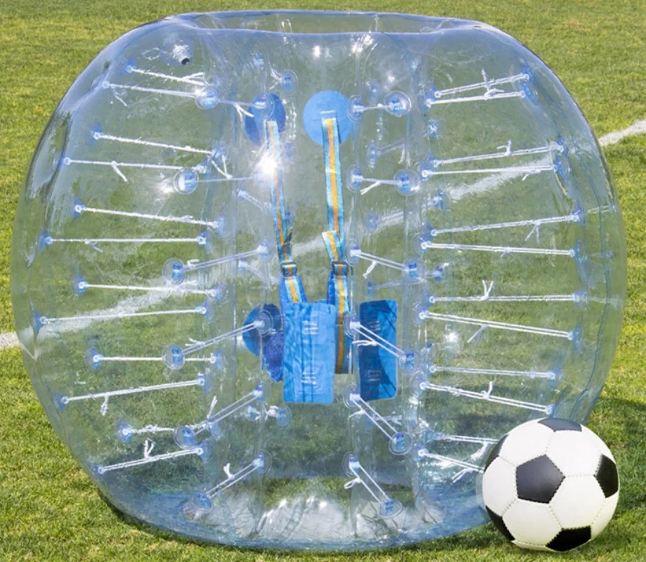 Balón de fútbol inflable con burbujas, 1,2 M, 0,8 mm, TPU, diámetro, 4 pies, pelota gigante para hámster humano para adultos y adolescentes