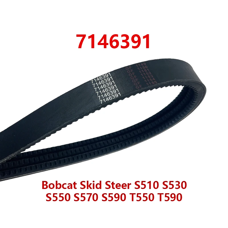1PC 7146391 Drive Belt Fit For Bobcat Skid Steer S510 S530 S550 S570 S590 T550 T590 ﻿