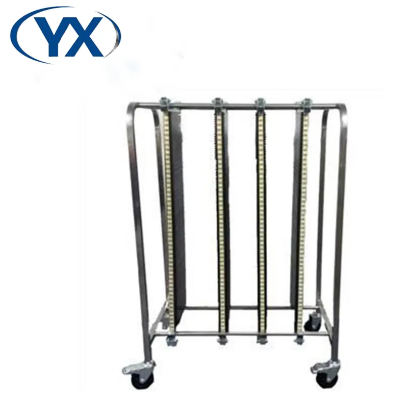 Wholesale High Quality Antistatic Pcb Storage Turnover Cart Adjustable Stainless Steel Turnover Cart For PCB Production