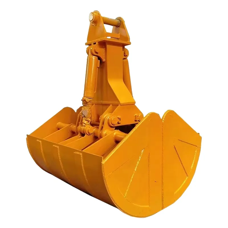 Wear-resistant Rotating Flip-top Bucket Grab with Motor/Engine for 6-30 Ton Excavators Bulk Material Handling Clamshell Grab