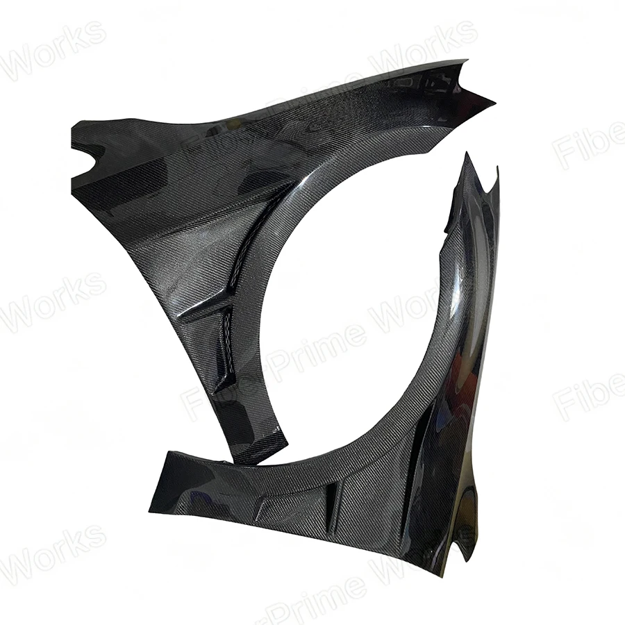 2PCS For Golf7 7.5 GTI R MK7 7.5 2014-2020 Real Carbon Fiber Front Side Fender Air Vent Cover Trim Leaf Plate Car Side Body Kits