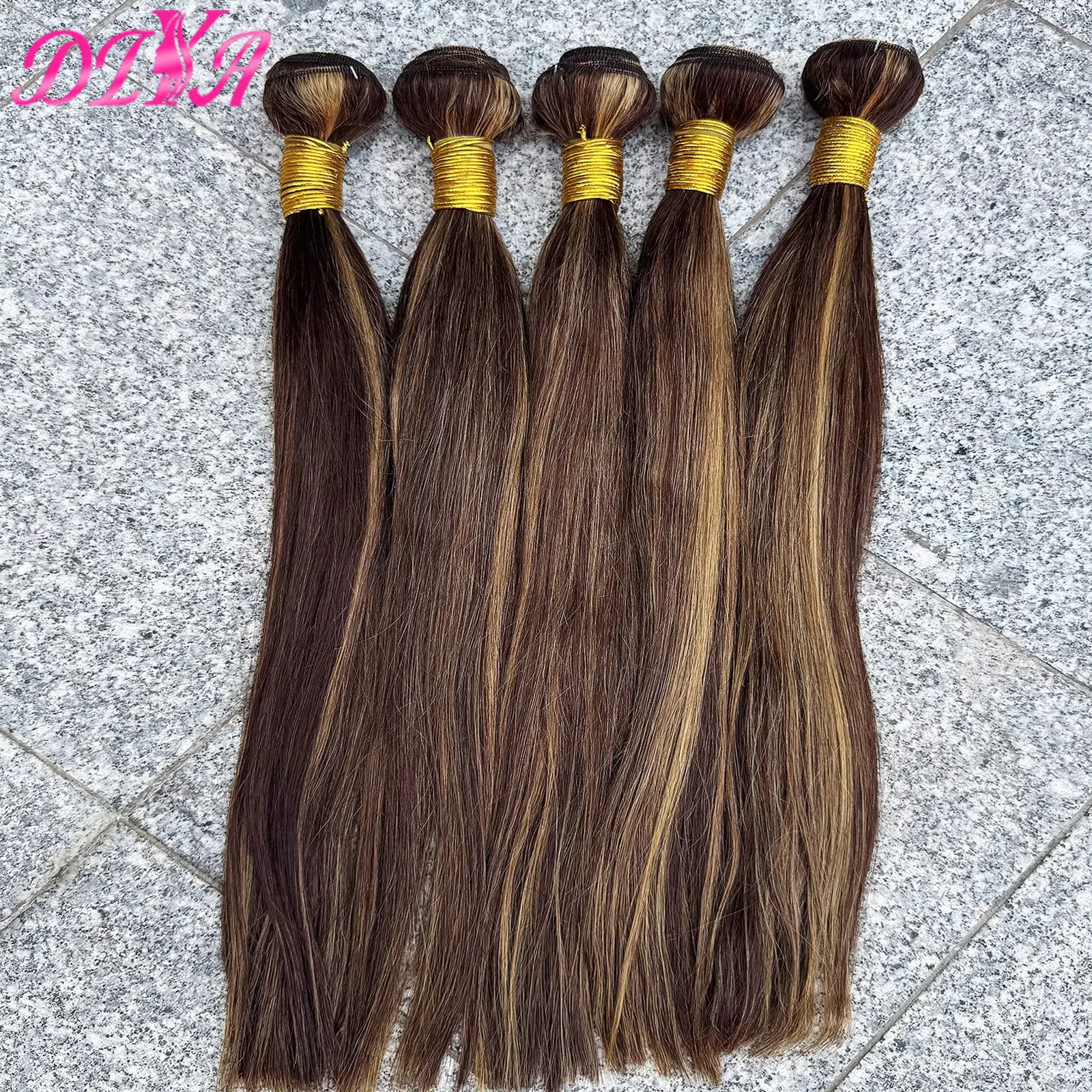 8A الصف P4/27 مستقيم تسليط الضوء على أومبير الملونة حزم مستقيمة الشعر البشري البرازيلي شعر ريمي نسج ملحقات للنساء #1