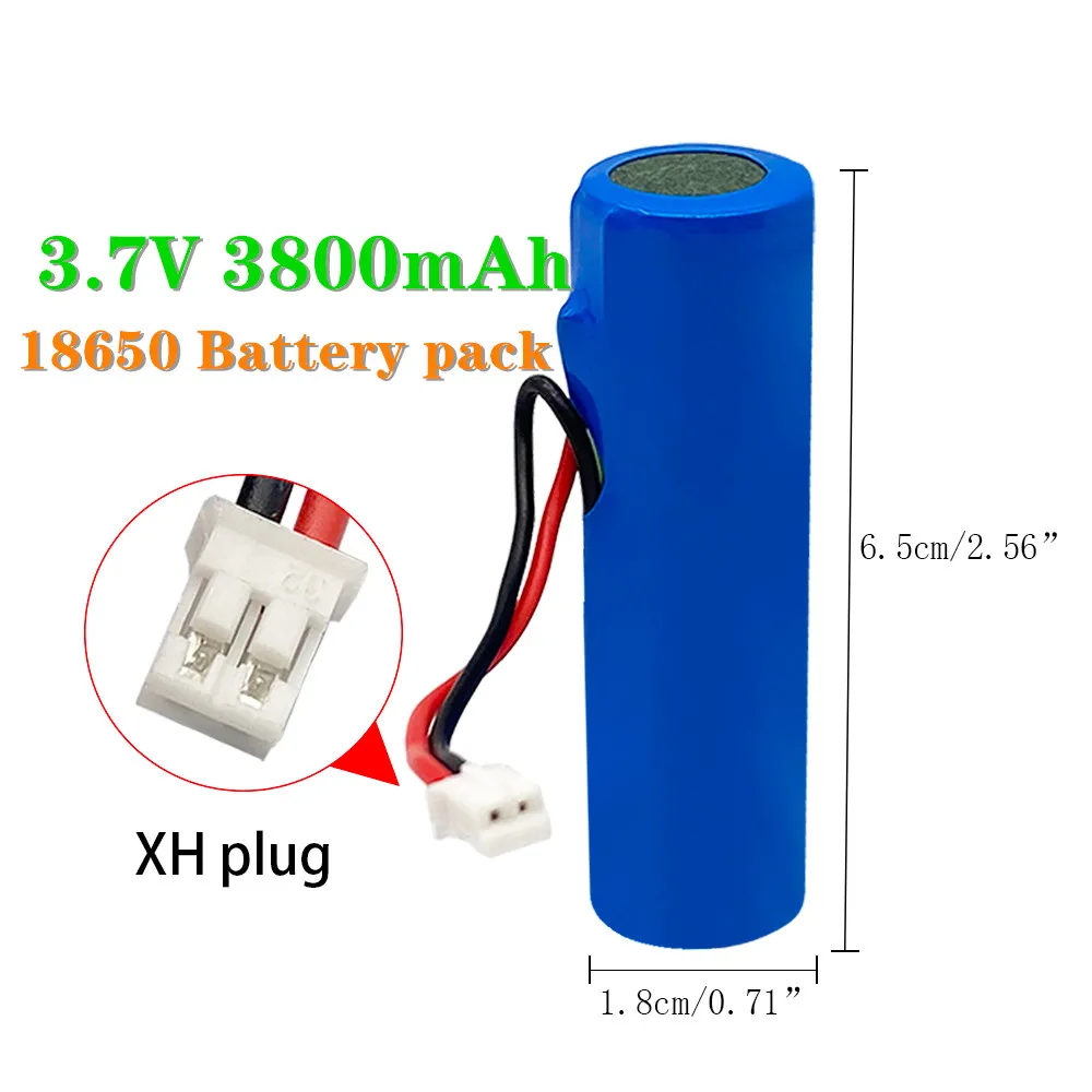 Freies Verschiffen 3,7 V Li Ion Akku 3800 MAH 18650 Batterie mit Ersatz Buchse DIY Linie für Notfall Beleuchtung