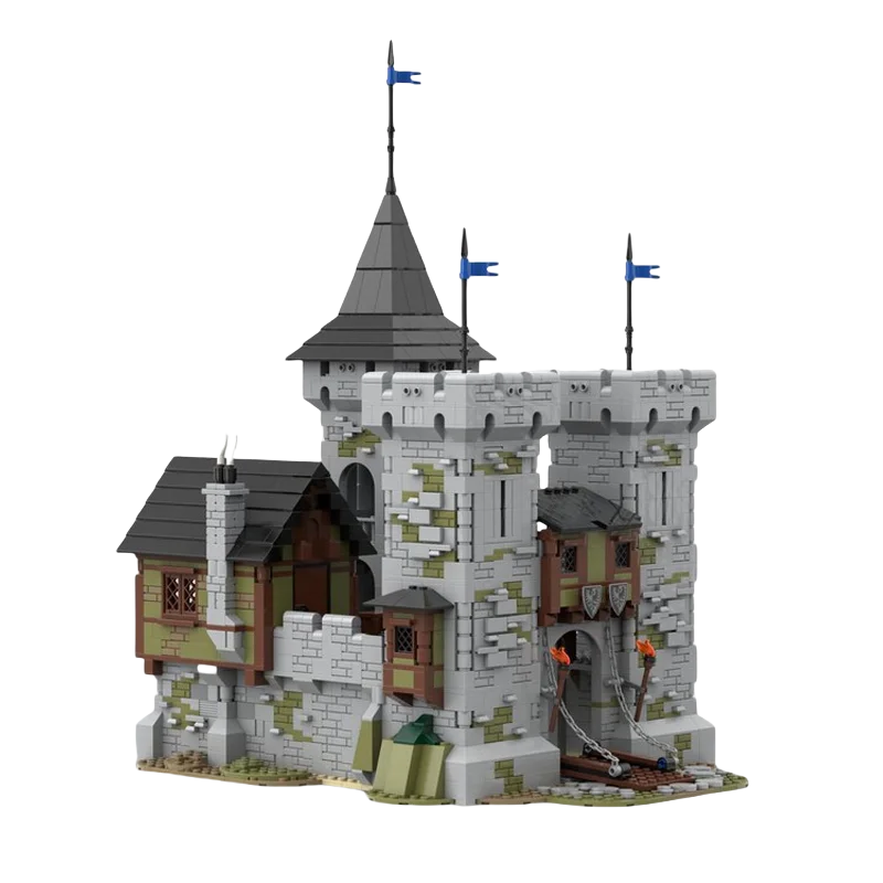 MOC custom building toy Medieval castle model 2218pcs creative holiday gift for all architecture lovers