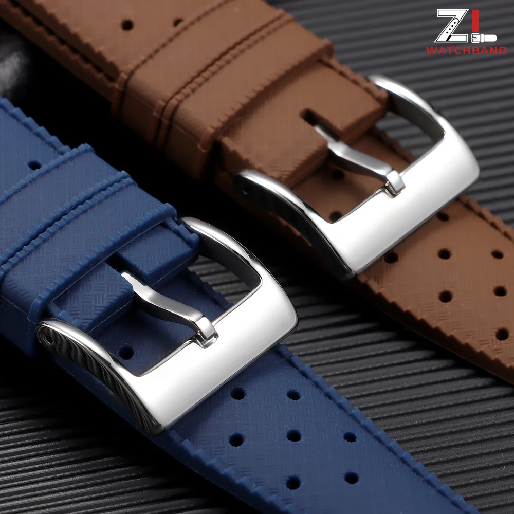 Pin Watch Buckle Matte Polished Solid Buckles Silver Black Rose Gold Watch Clasp 16mm 18mm 20mm Stainless Steel Square Button