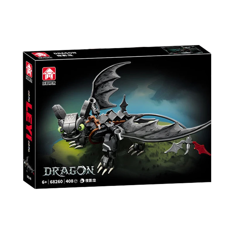 

В НАЛИЧИИ 68260 MOC, популярные аниме «Летающий дракон», строительные блоки, кирпичи, сборка моделей, игрушки «сделай сам» для мальчиков, рождественский подарочный набор