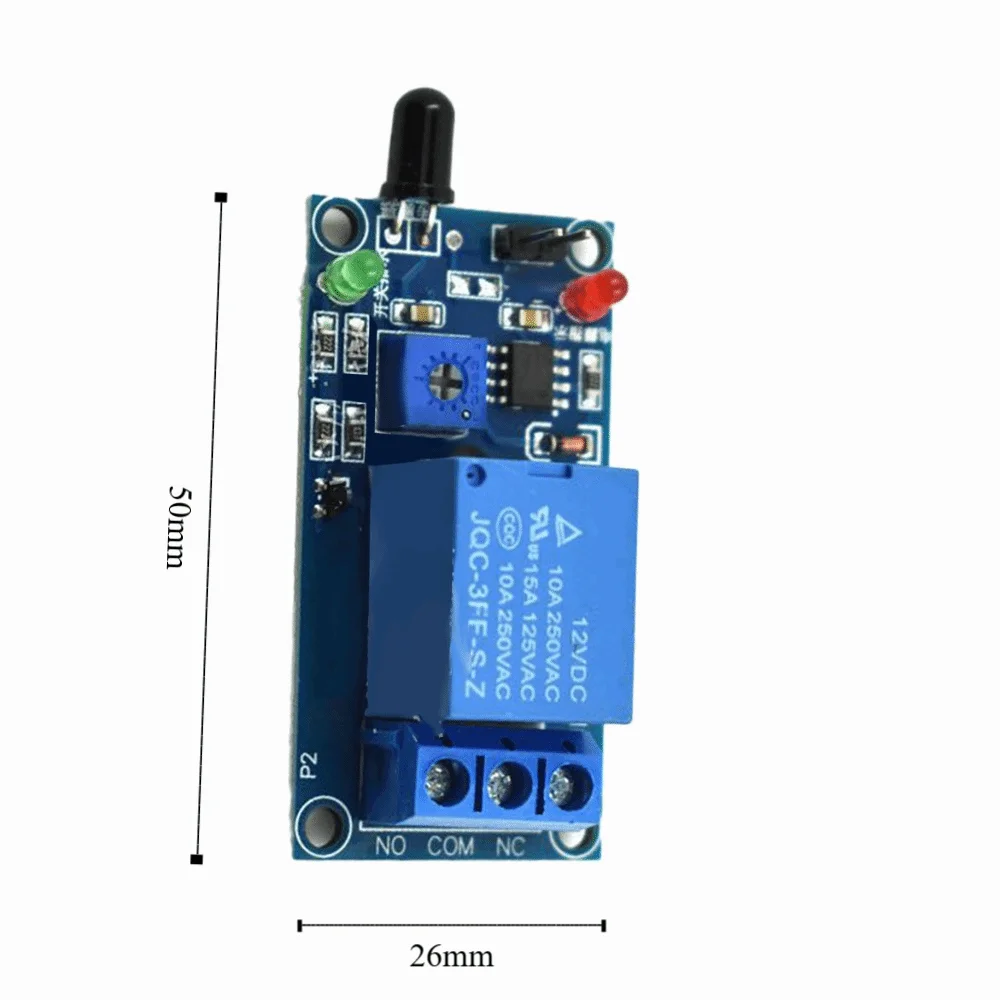 DC 12V IR Flame Sensor 760~1100nm 60 Degree Detection Angle Fire Detection Module Precision Adjustable Sensitivity