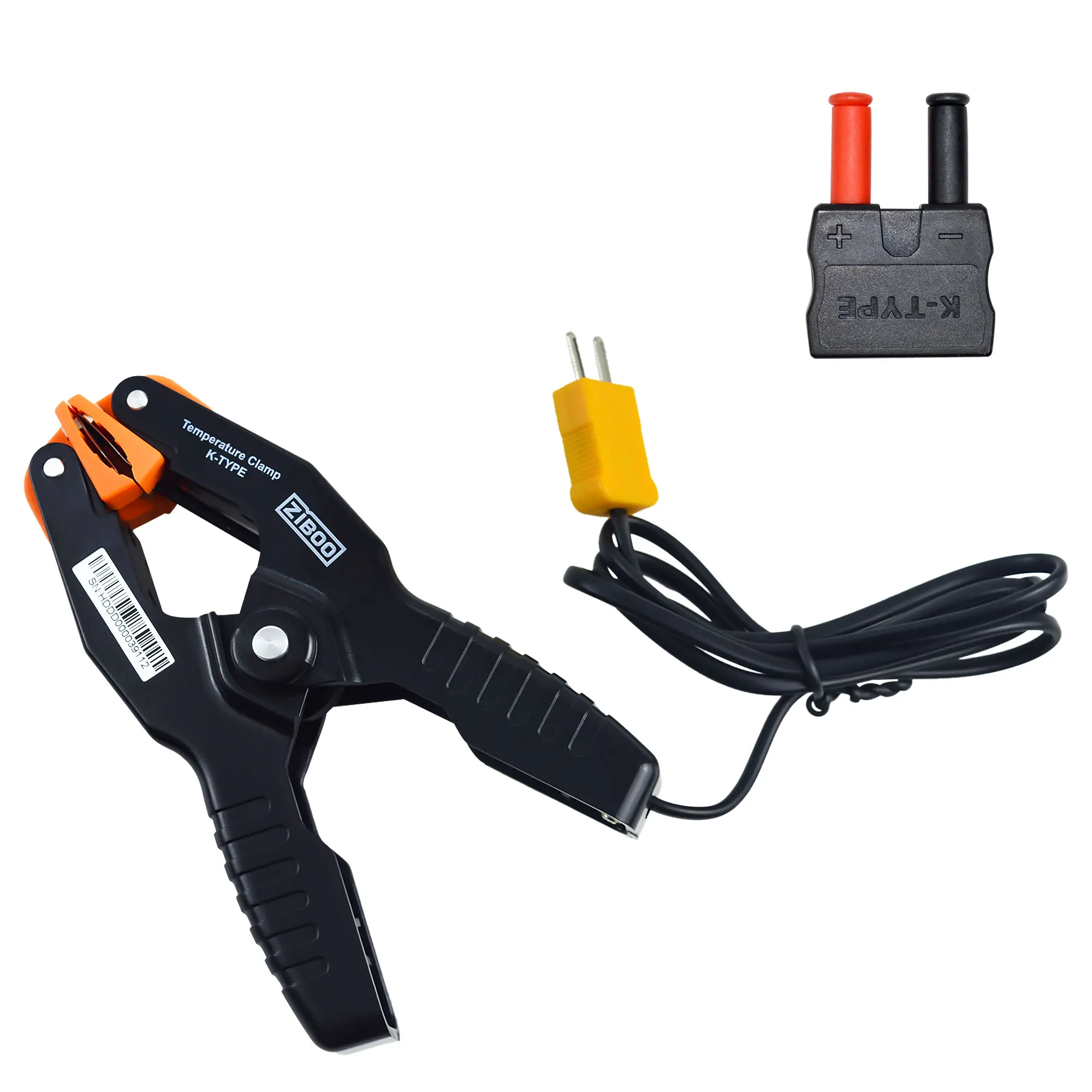 ZIBOO 69140 K-Type Thermometer، مشبك درجة حرارة الأنابيب لـ HVAC، التدابير -40 إلى +392 درجة فهرنهايت