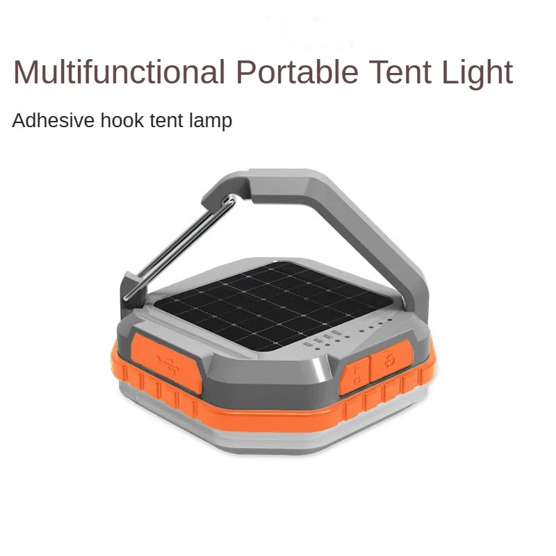 

Camping Lamp Stall Outdoor Multifunctional Portable Top Hook Tent Lamp USB Charging Lanterns Waterproof Solar LED Camping Lights