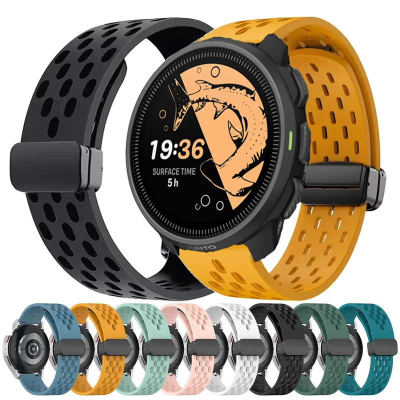 20 22mm Armband Silikon Magnetband für Suunto Nautic S/Race 2/Vertical 2 1 Correa für Suunto Ocean/5 Peak/9 Peak Pro/3 Fitness