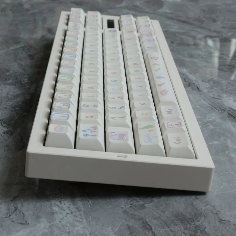 142 مفتاحًا ملاحظة موسيقية PBT Keycap KCA Profile DYE Sublimation ISO أدخل تخطيط ANSI لمفاتيح Gaterom Outemu TTC Cherry Mx