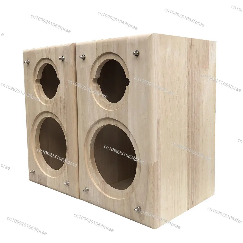 Solid wood log speaker empty cabinet 4 / 5 /6.5 /8 inches two-way subwoofer car horn housing