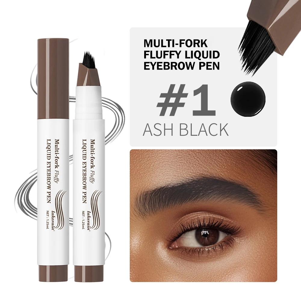 Langdurige 4D Wenkbrauw Pen Multi Vorken Vloeibare Pen Tip Fijne Schets Vloeibare Tattoo Brow Waterdichte Nauwkeurige Make-up