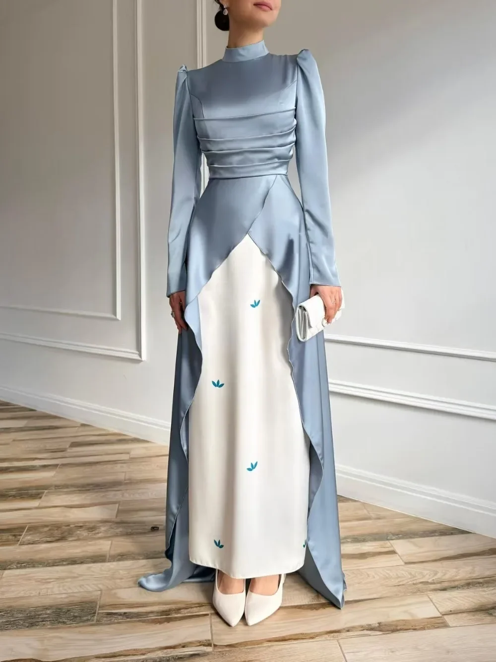 

Eid Women Dress Muslim Abaya Satin Vestidos Largos Party Caftan Jalabiya Ramadan Long Dresses Dubai Kaftan Arab Long Robe 2025