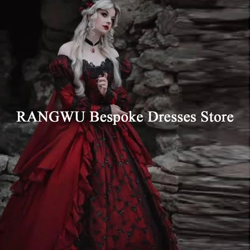 Pêssego rosa vintage vitoriano vestidos de casamento guerra civil applique espartilho medieval princesa vestido de noiva vestidos de gala personalizado