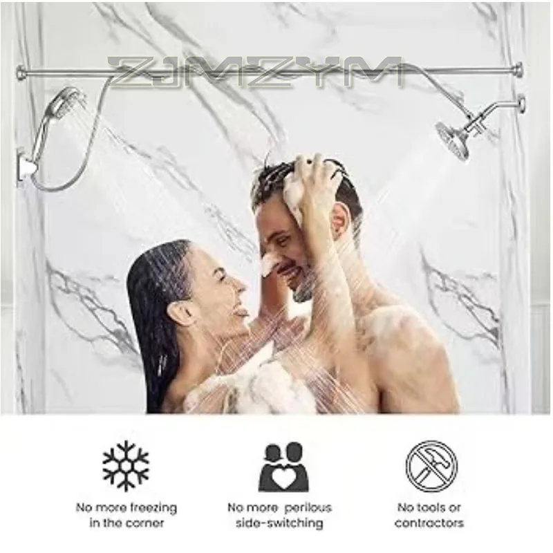 9 Setting Dual Shower Head Stainless Steel Handheld Shower Head Combo With Head High Pressure Rainfall Shower Head Extension Arm