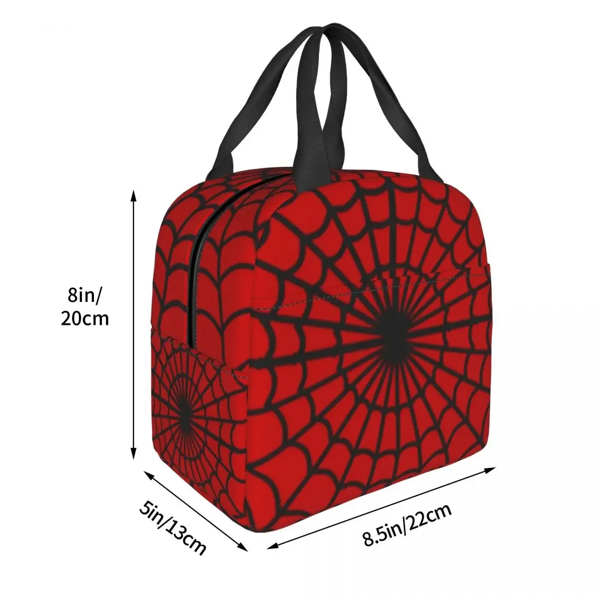 Custom Web Head Spider Web Lunch Bag Men Women Cooler Thermal Insulated Lunch Boxes for Children School lunchbag