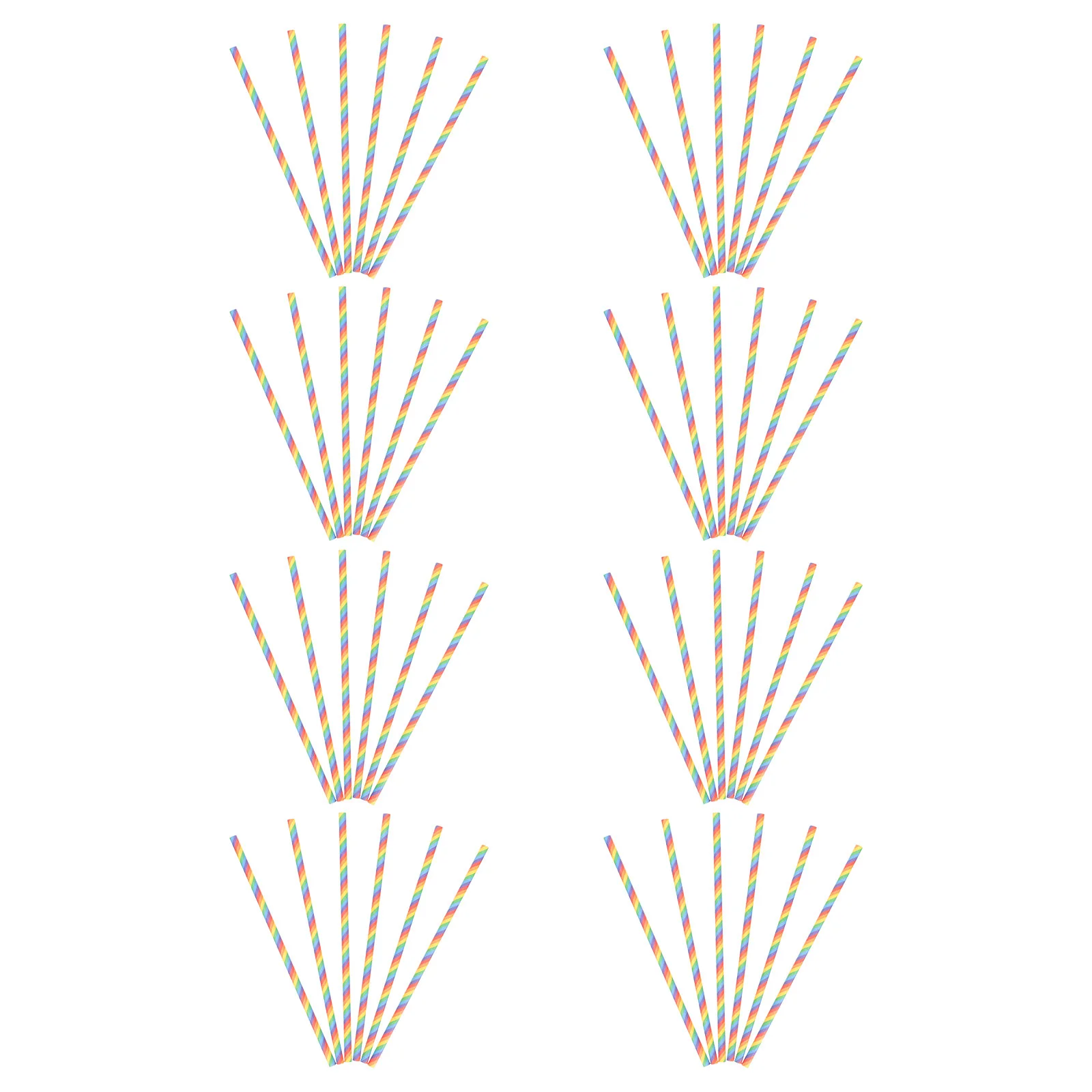 200 Pcs Shot Straw Disposable Straws Decorative Drinking Degradable Paper Rainbow Colorful