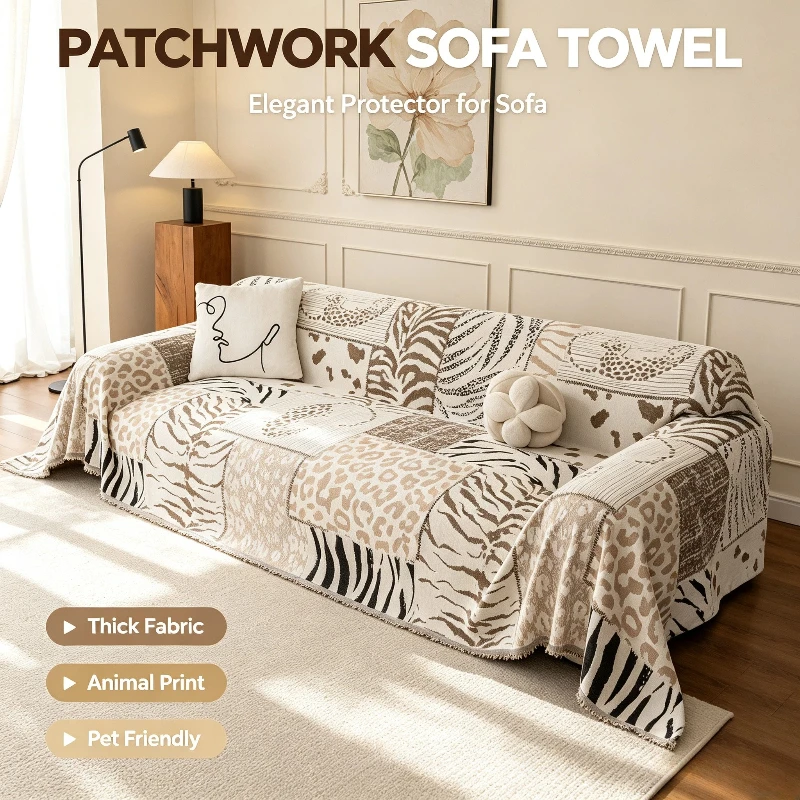 1 Piece Of Nordic Four Seasons Universal Schneier Sofa Cover Anti Slip Sofa Cover Living Room Multifunctional Blanket