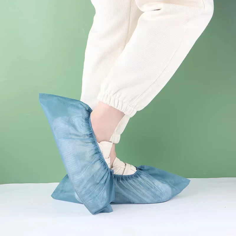 Disposable Shoe Covers Thick Non-Woven Fabric Home Dustproof Stain-Resistant Adult Student Foot Covers for Indoor Use