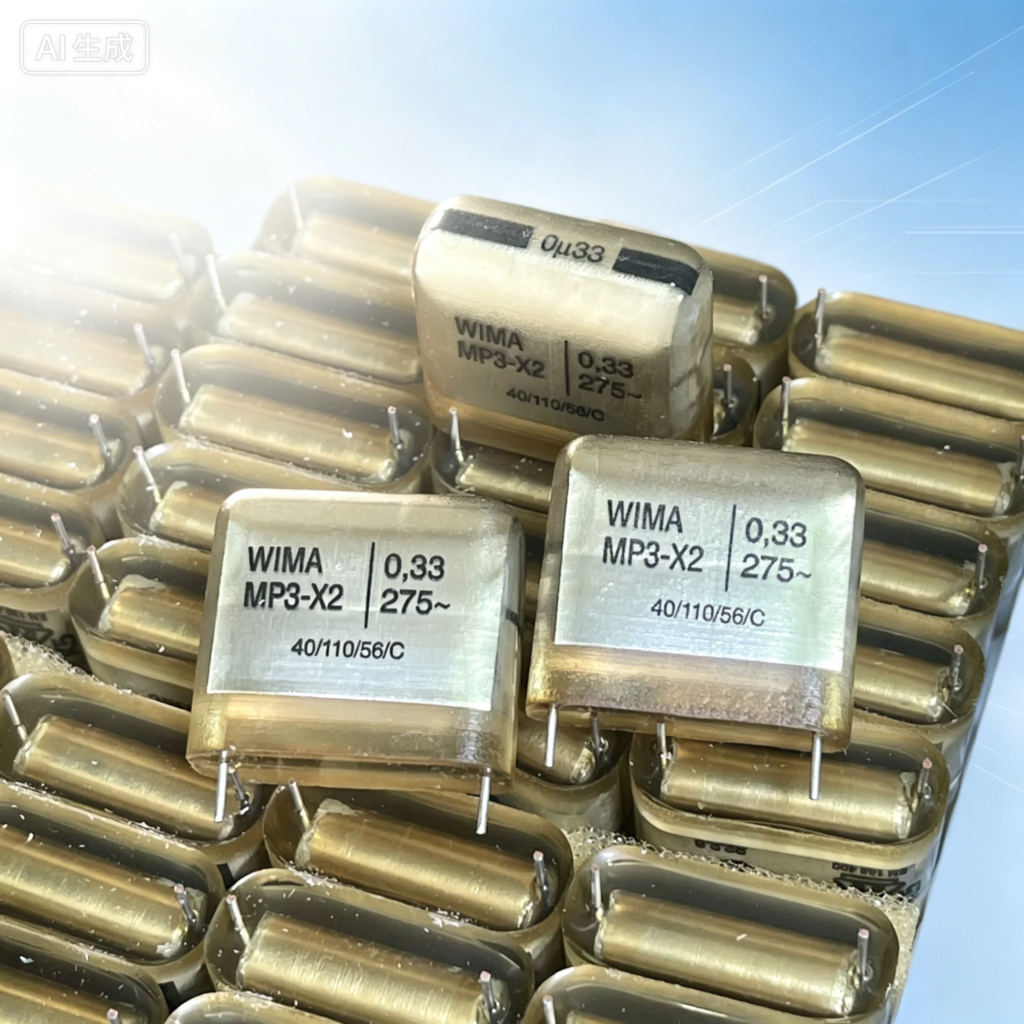 Audio for WIMA MP3-x2 0.33UF 275VAC Non-Polar Capacitor  10pcs
