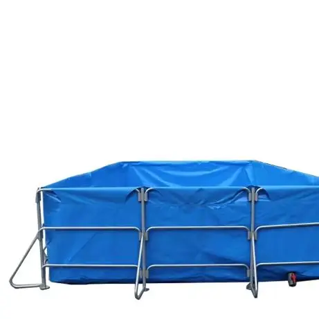 Hot Sale Tarpaulin PVC Soft Collapsible Pool, Galvanized Pipe Bracket