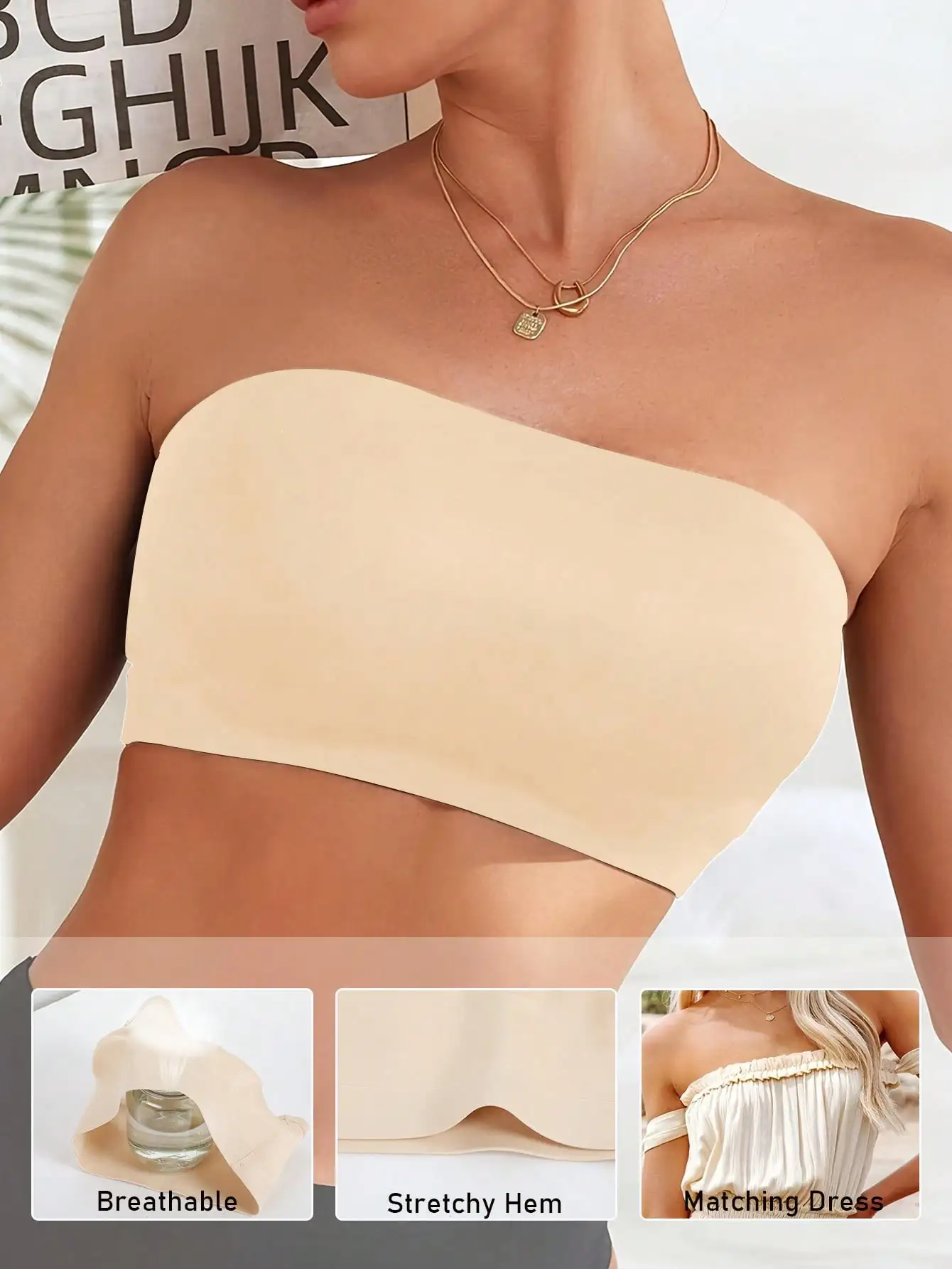 No Padding Traceless Bandeau Wireless Bralette Sexy Strapless Bra Seamless Tube Top Intimates Lingerie view 4