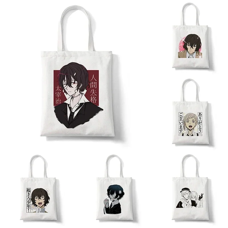 Japan Anime Bungou Stray Dogs Chuuya Nakahara Osamu Dazai Tote Bag Handbag Shoulder Bag Casual Shopping Women Handbag Canvas Bag