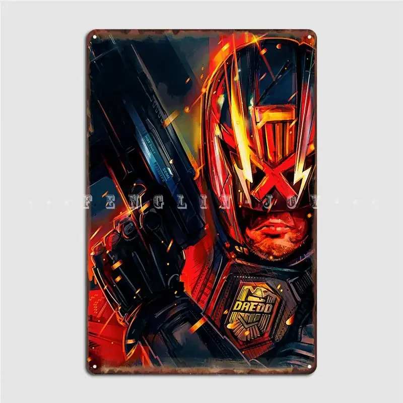 Dredd Ultimate Judge Metal Sign Cinema Living Room Party Plaques Personalized Tin Sign Poster